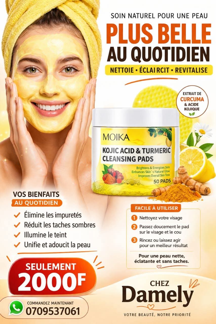 Tampon curcuma kojic nettoyant