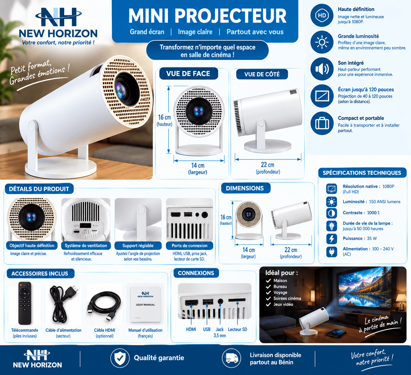 Mini Projecteur 4K