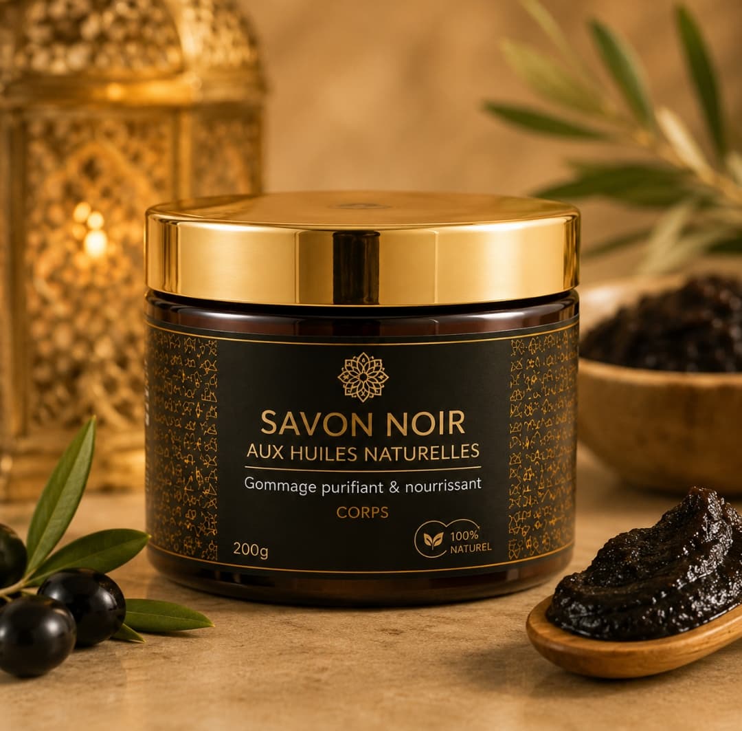 Savon Noir aux Huiles Naturelles – Rituel Hammam Marocain