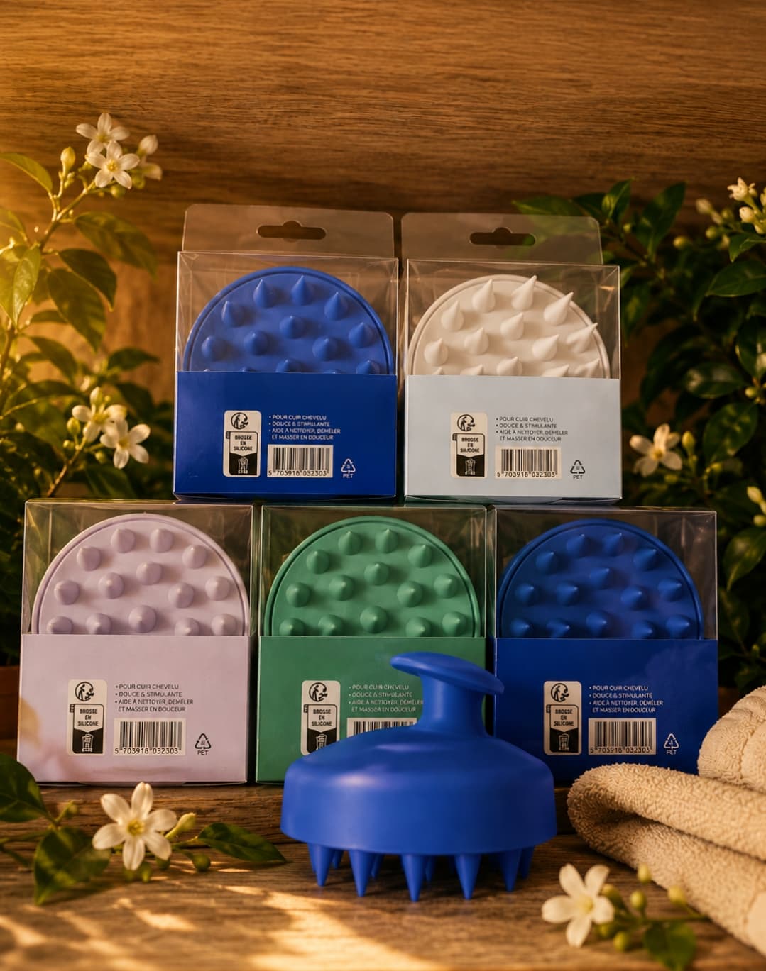 Brosse de Massage du Cuir Chevelu en Silicone