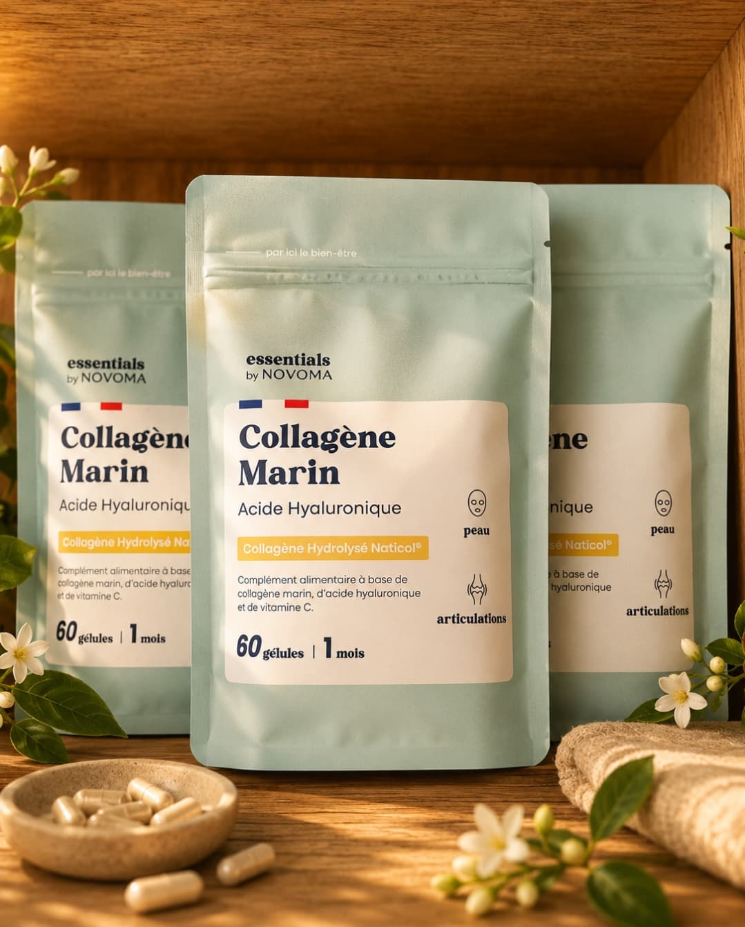 Collagène Marin & Acide Hyaluronique – 60 Gélules