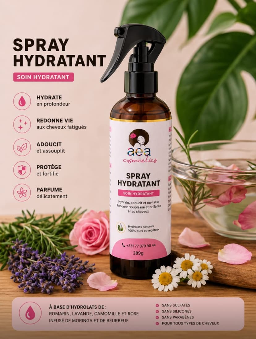 Spray hydratant cheveux