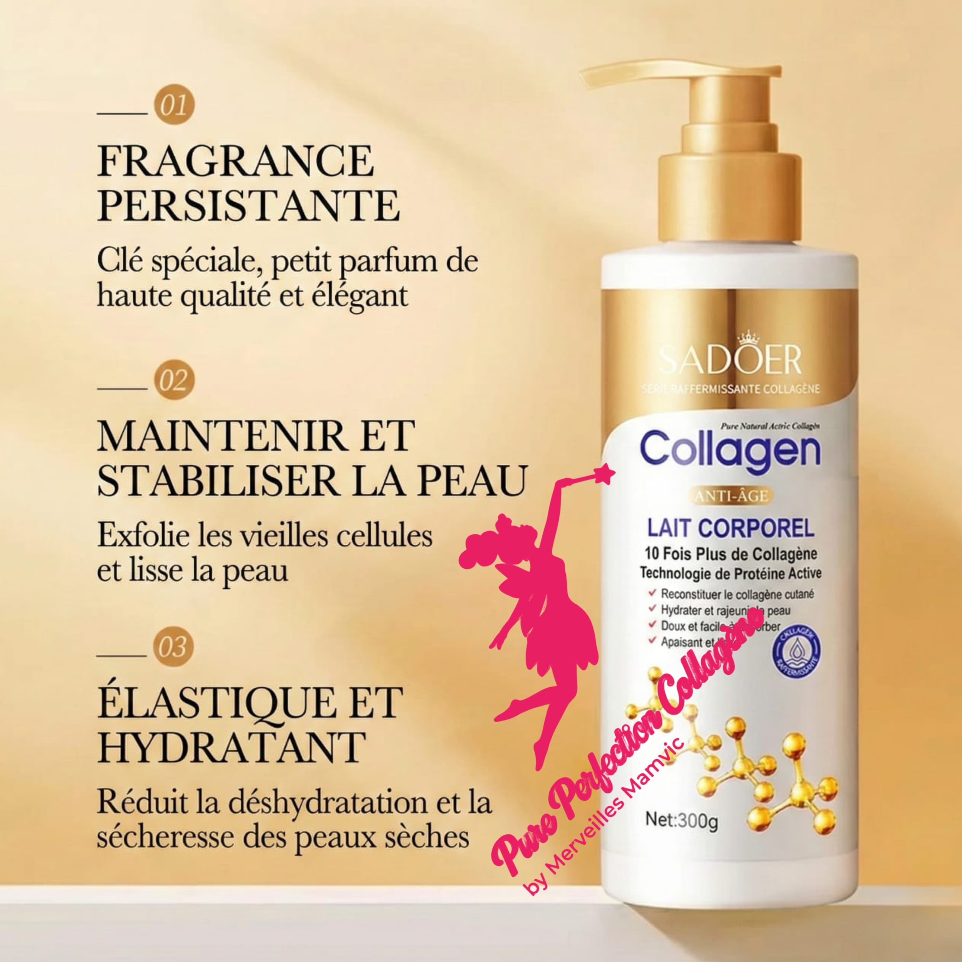 Lait corporel hydratant Collagène
