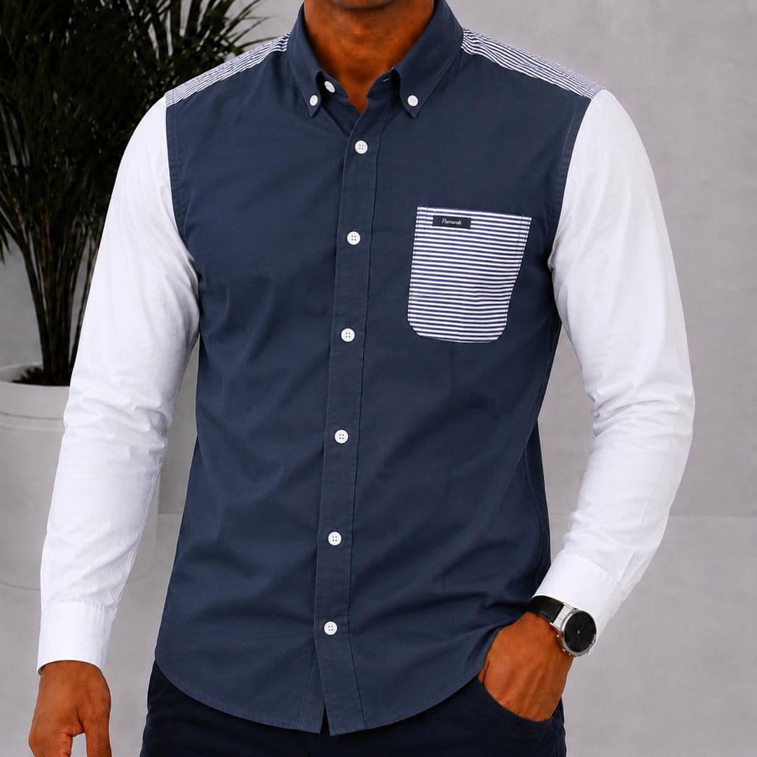 Chemise deux tons