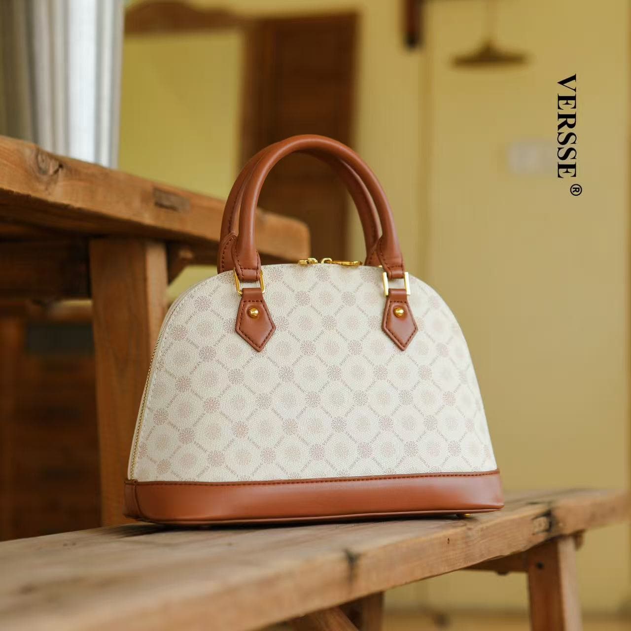 VERSSE marron à motif