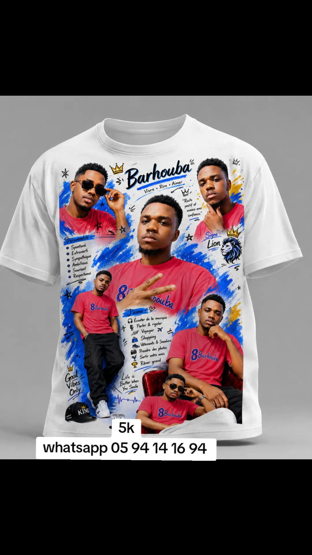 TEE-SHIRT personnalisé avec vos photos